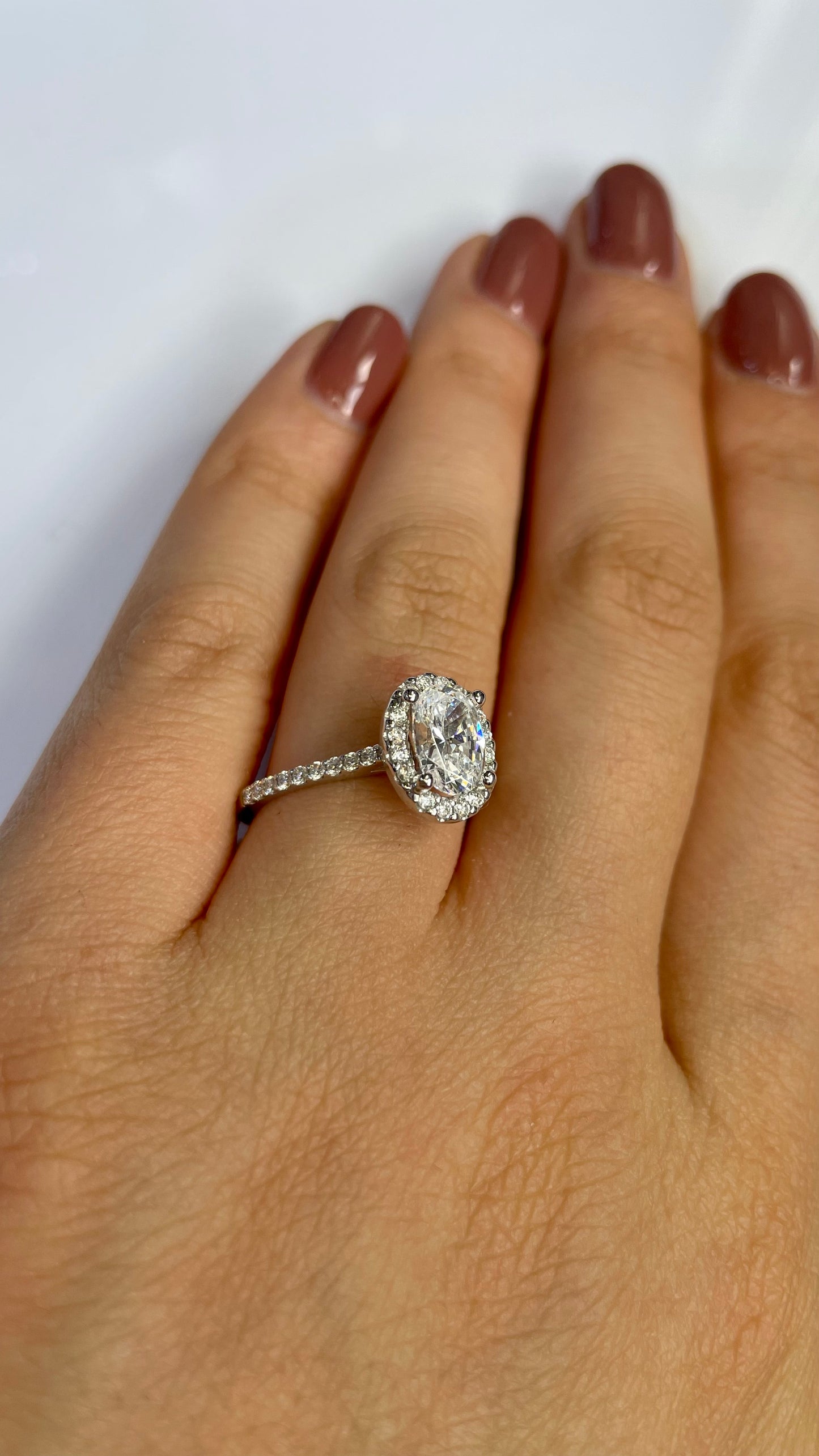14K White Gold Diamond Engagement Ring