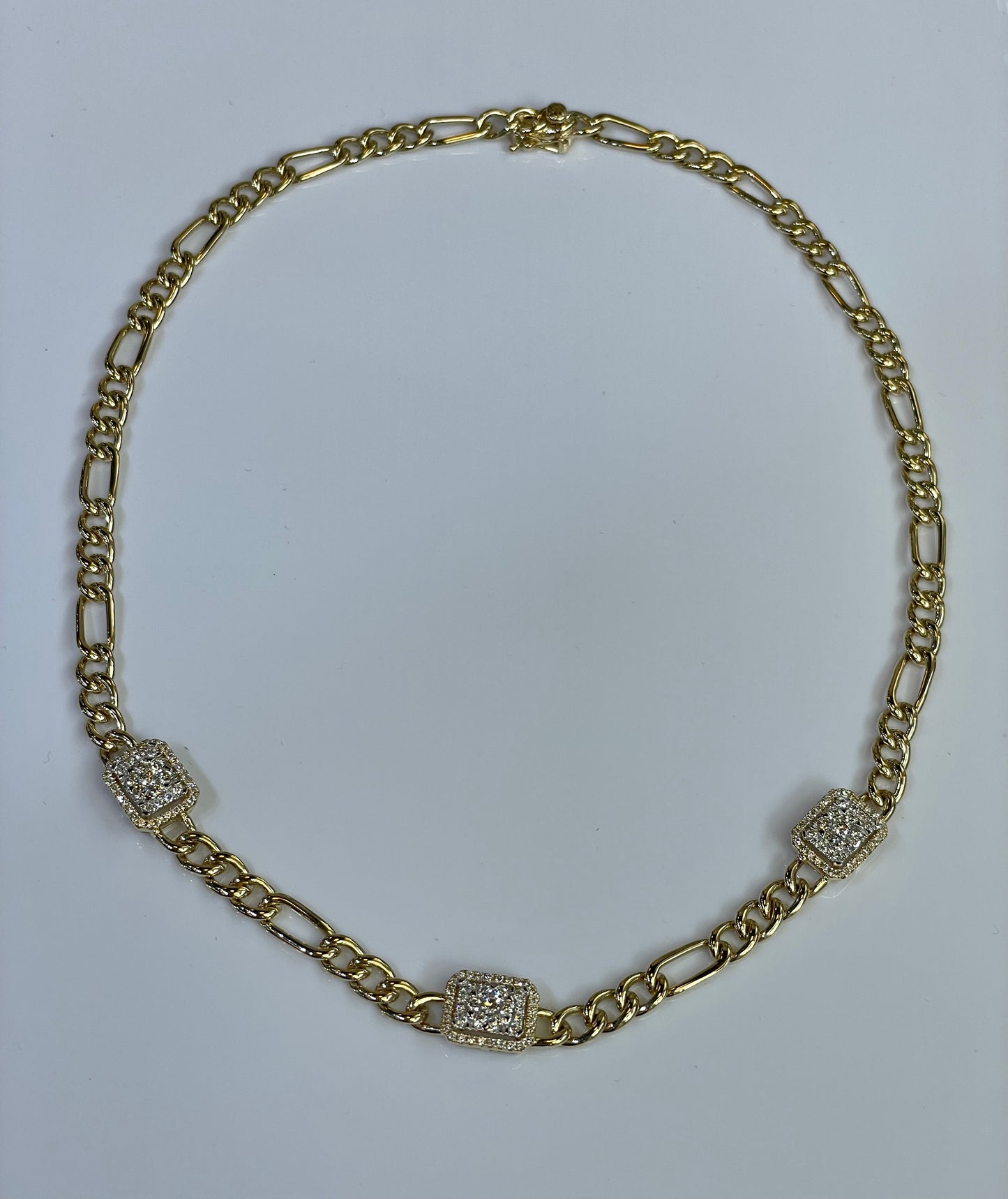 14K Yellow Gold Diamond Necklace