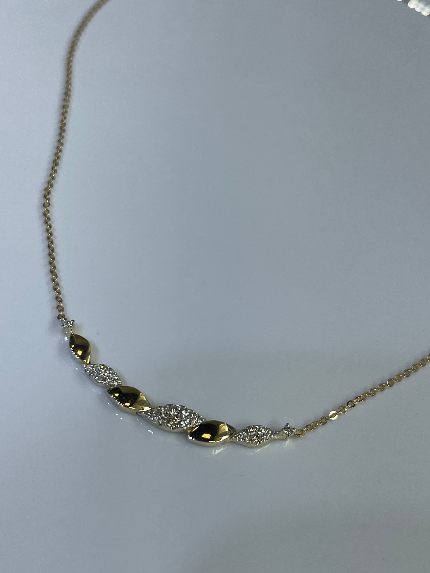 14K Yellow Gold Diamond Necklace