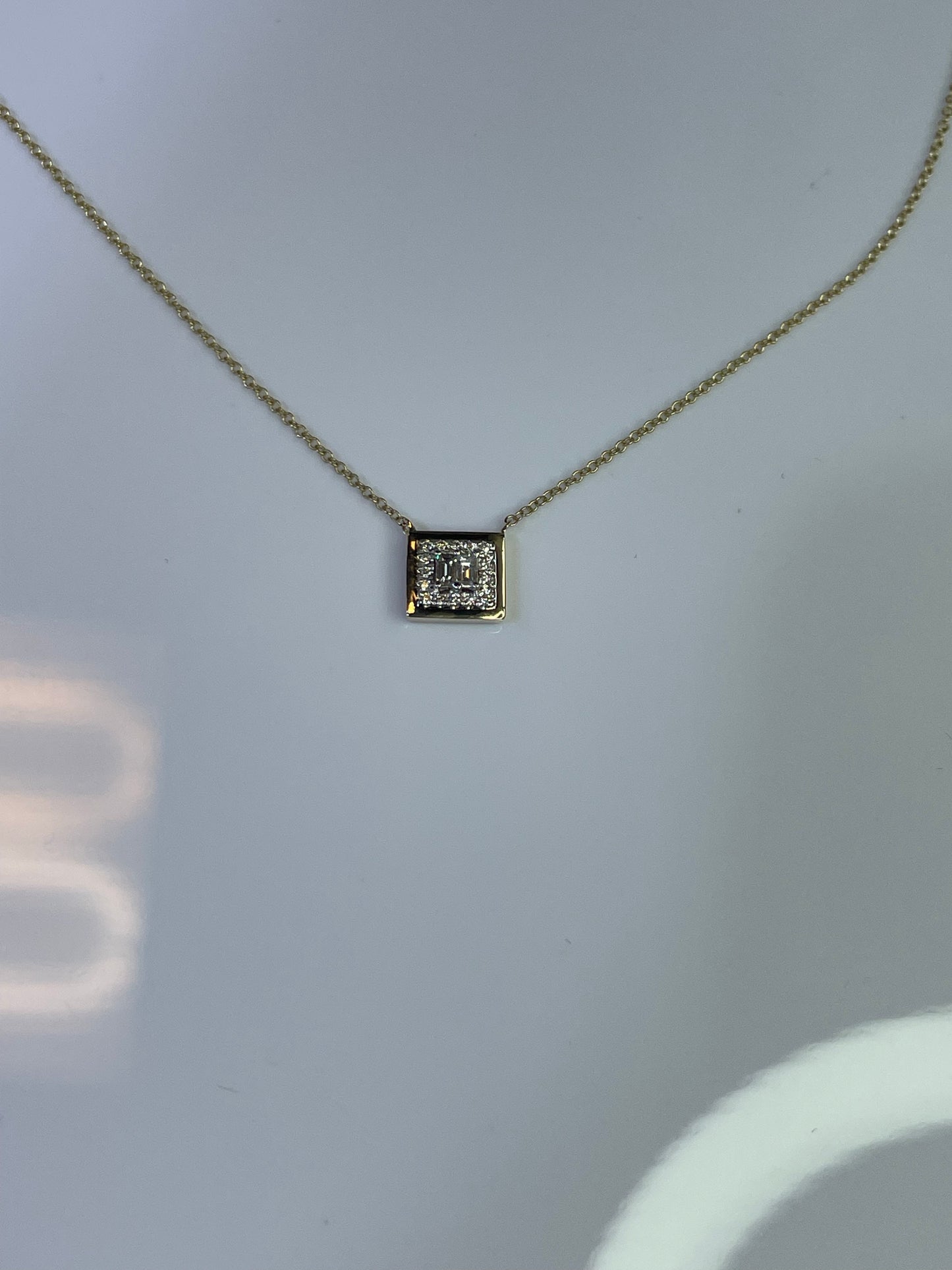 14K Yellow Gold Diamond Necklace